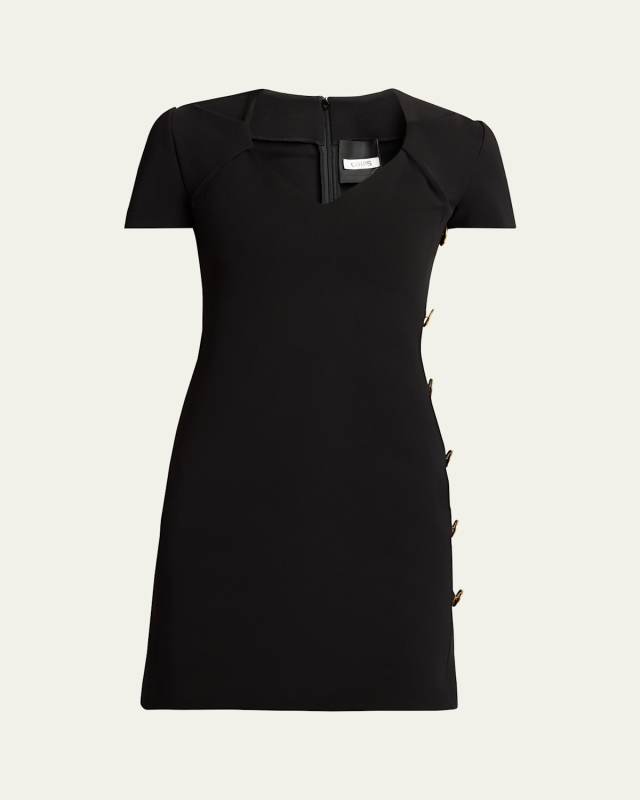 Side Button Mini Dress